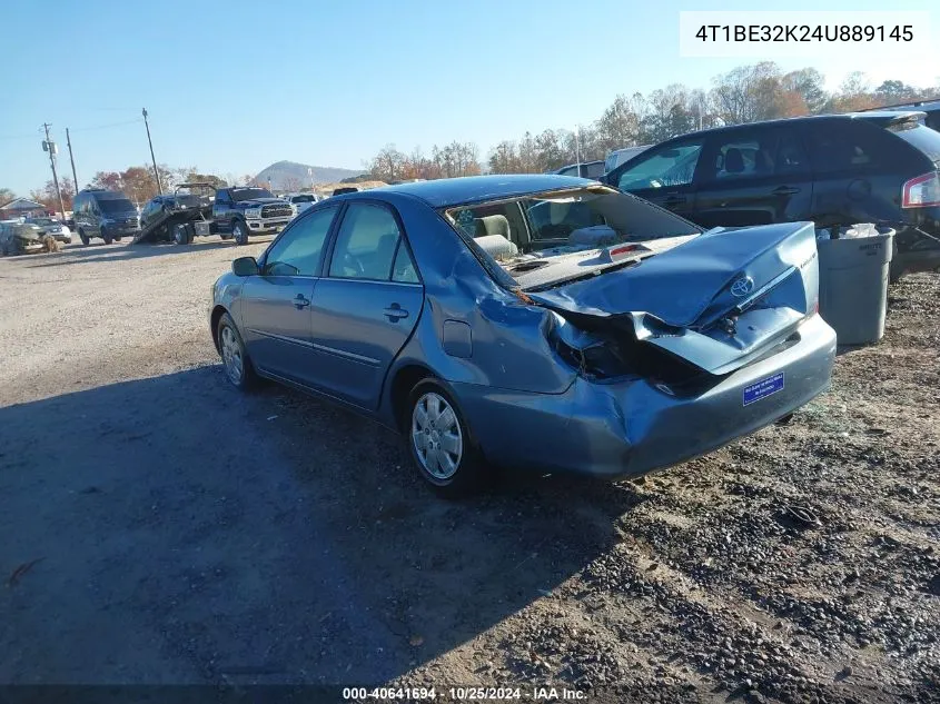 2004 Toyota Camry Le VIN: 4T1BE32K24U889145 Lot: 40641694