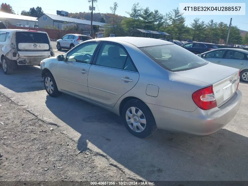 2004 Toyota Camry Le VIN: 4T1BE32K04U288557 Lot: 40657355