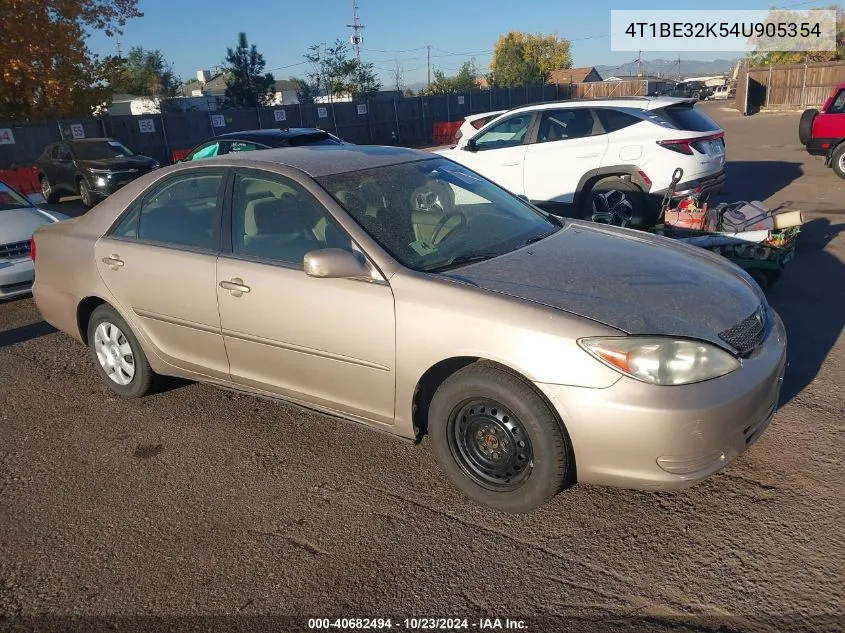 2004 Toyota Camry Le VIN: 4T1BE32K54U905354 Lot: 40682494