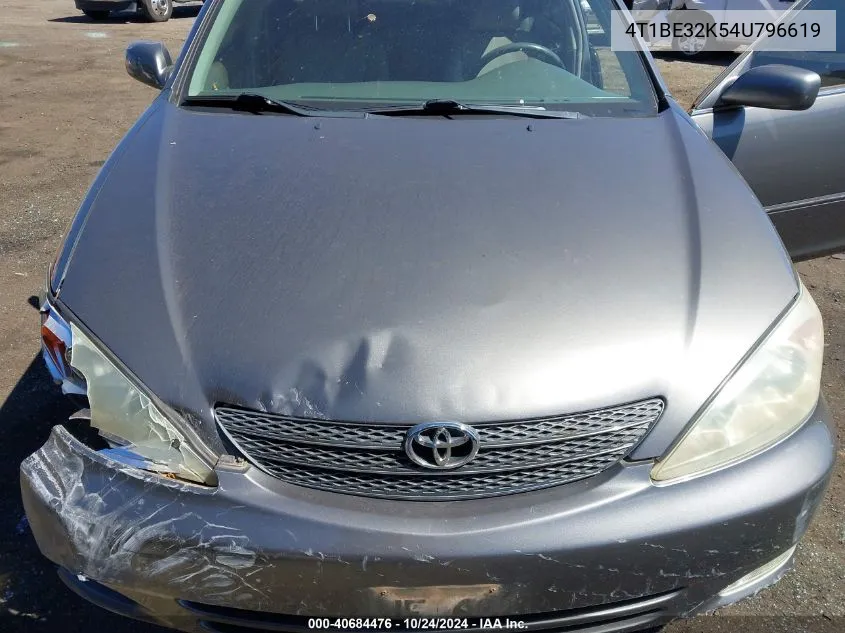 2004 Toyota Camry Xle VIN: 4T1BE32K54U796619 Lot: 40684476