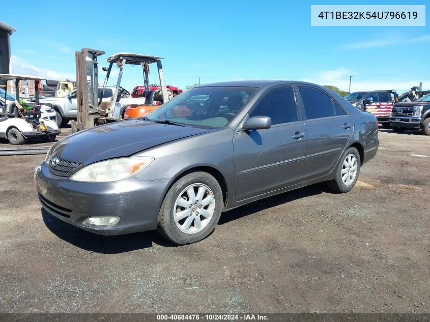 2004 Toyota Camry Xle VIN: 4T1BE32K54U796619 Lot: 40684476