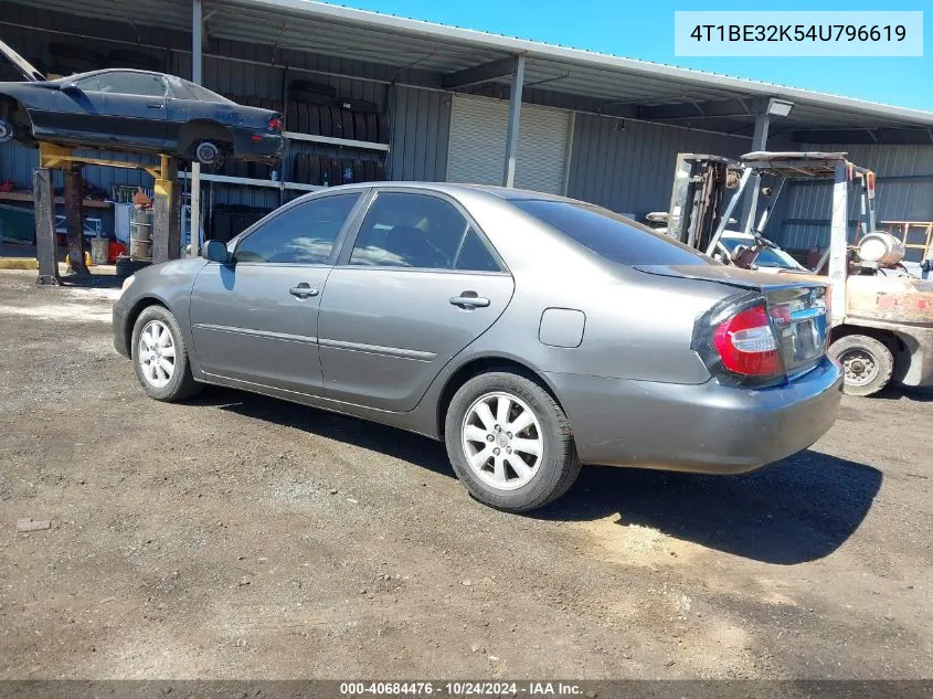 2004 Toyota Camry Xle VIN: 4T1BE32K54U796619 Lot: 40684476