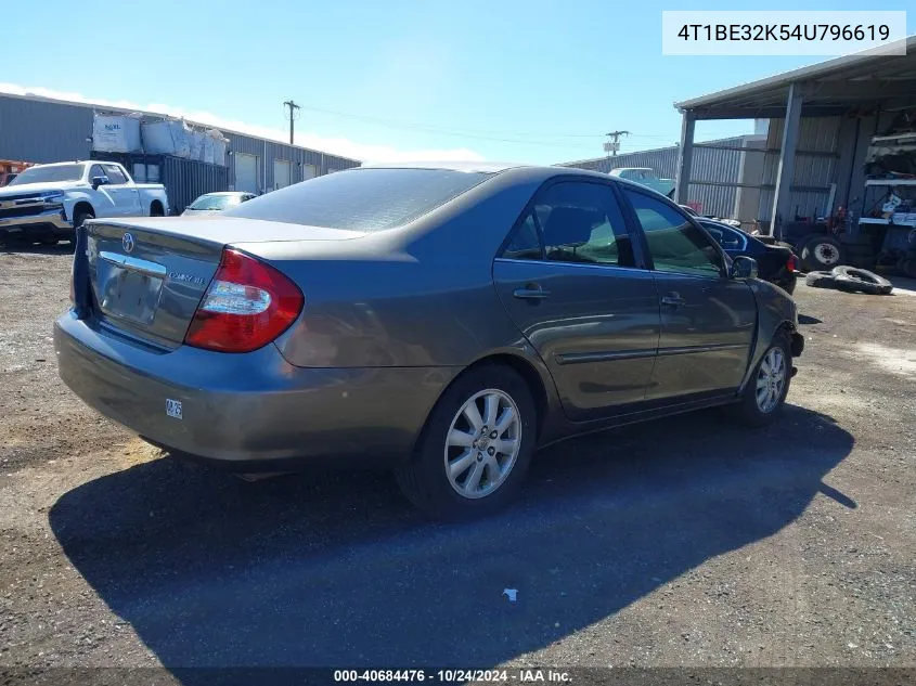 2004 Toyota Camry Xle VIN: 4T1BE32K54U796619 Lot: 40684476