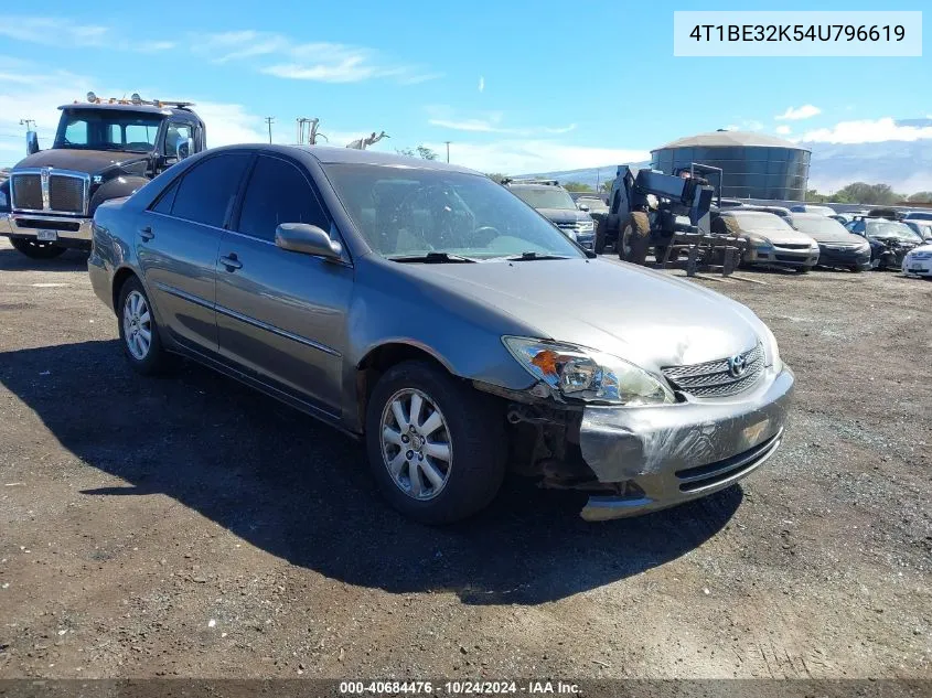 2004 Toyota Camry Xle VIN: 4T1BE32K54U796619 Lot: 40684476