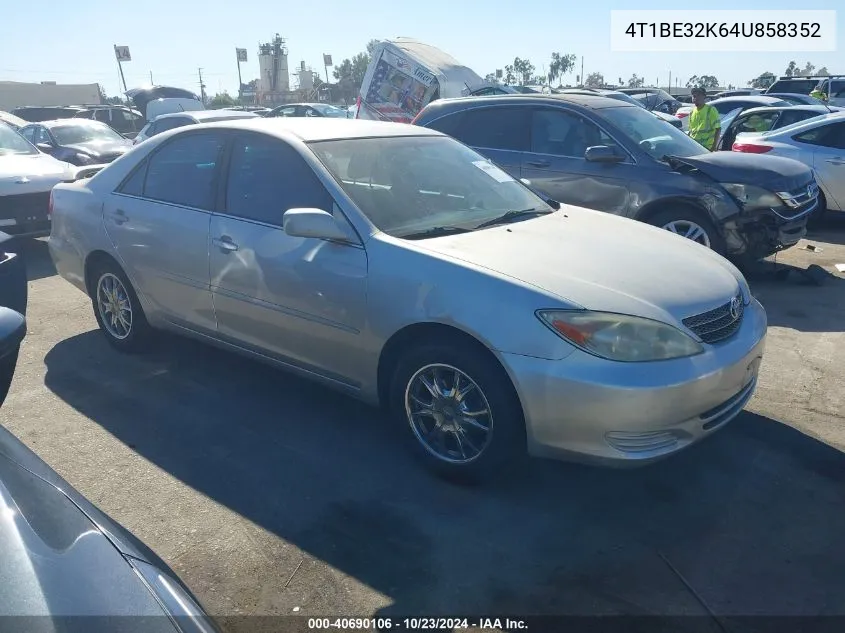 2004 Toyota Camry Le VIN: 4T1BE32K64U858352 Lot: 40690106