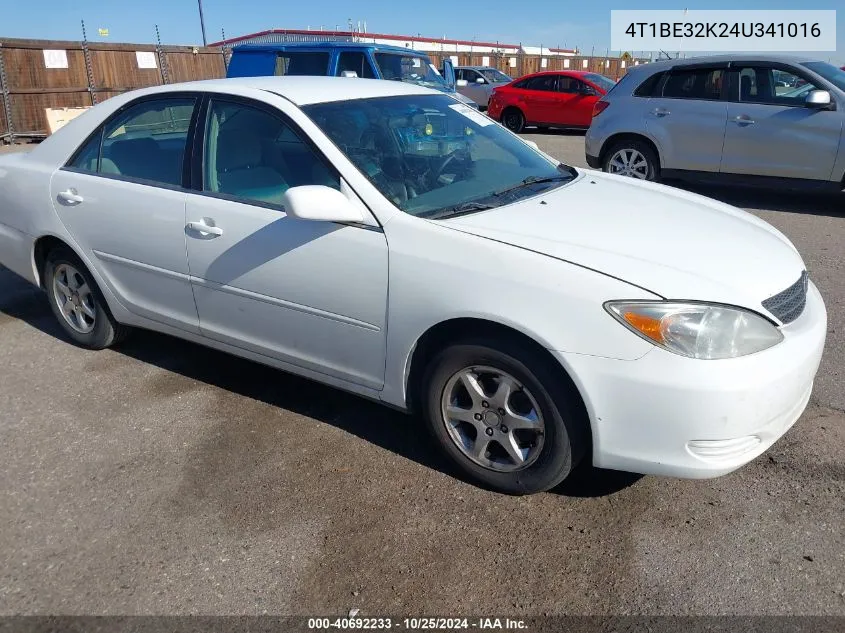 2004 Toyota Camry Le VIN: 4T1BE32K24U341016 Lot: 40692233