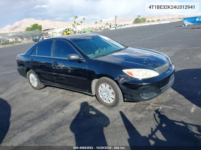 2004 Toyota Camry Le VIN: 4T1BE32K24U312941 Lot: 40693552