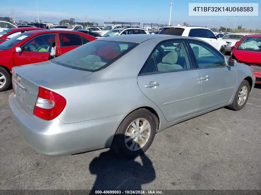 2004 Toyota Camry Le V6 VIN: 4T1BF32K14U068583 Lot: 40699083