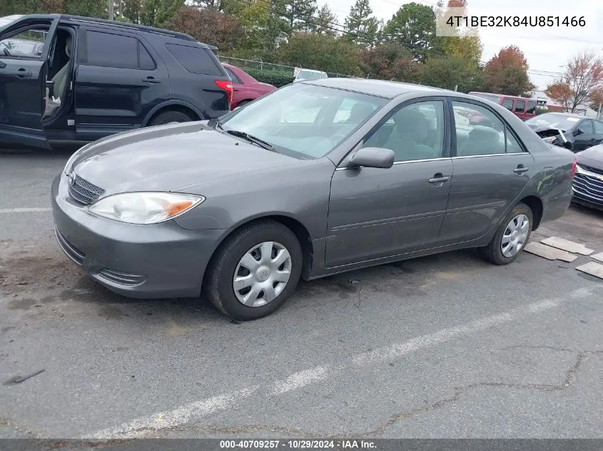 2004 Toyota Camry Le VIN: 4T1BE32K84U851466 Lot: 40709257