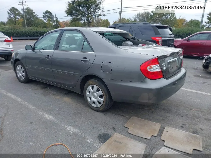 2004 Toyota Camry Le VIN: 4T1BE32K84U851466 Lot: 40709257