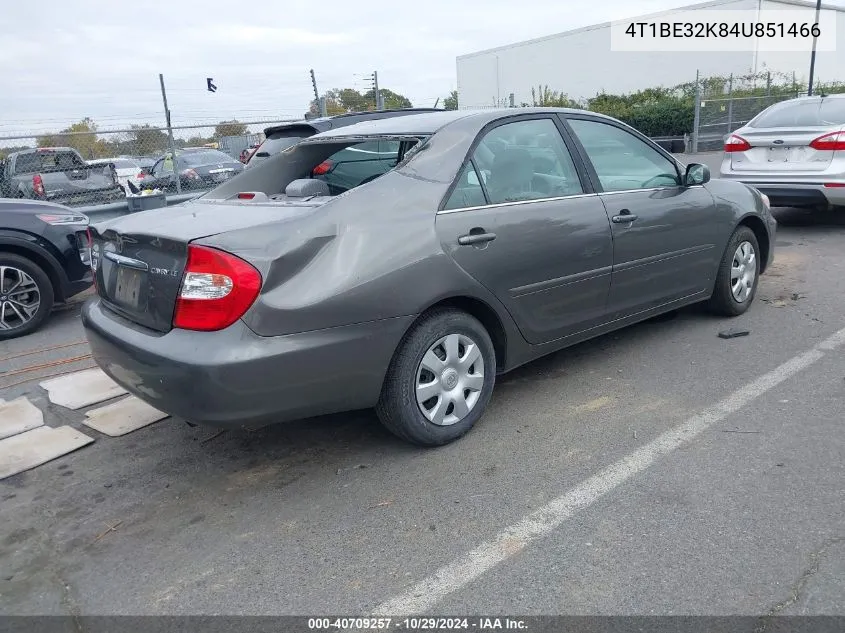 2004 Toyota Camry Le VIN: 4T1BE32K84U851466 Lot: 40709257