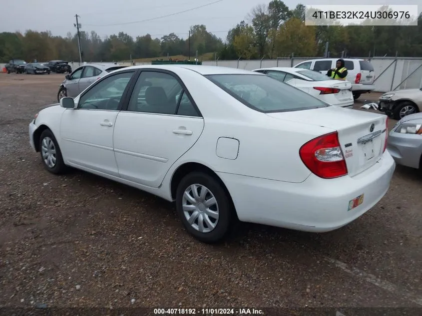 2004 Toyota Camry Le VIN: 4T1BE32K24U306976 Lot: 40718192