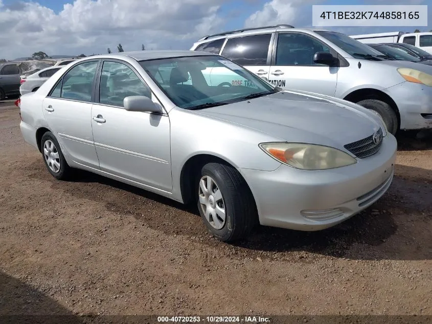 2004 Toyota Camry Le/Se/Std/Xle VIN: 4T1BE32K744858165 Lot: 40720253