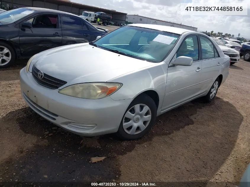 2004 Toyota Camry Le/Se/Std/Xle VIN: 4T1BE32K744858165 Lot: 40720253