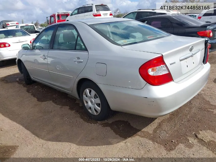 2004 Toyota Camry Le/Se/Std/Xle VIN: 4T1BE32K744858165 Lot: 40720253