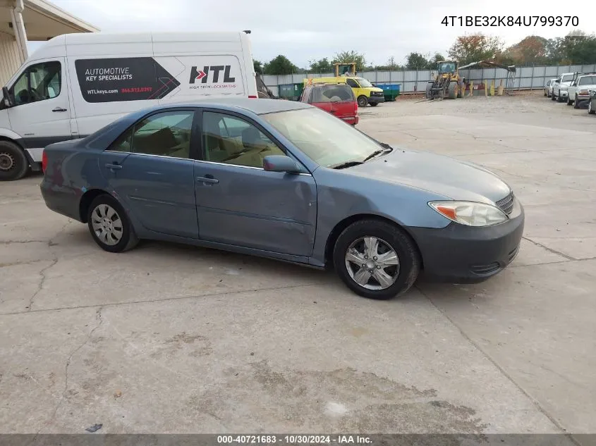 2004 Toyota Camry Le VIN: 4T1BE32K84U799370 Lot: 40721683