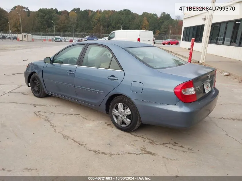 2004 Toyota Camry Le VIN: 4T1BE32K84U799370 Lot: 40721683