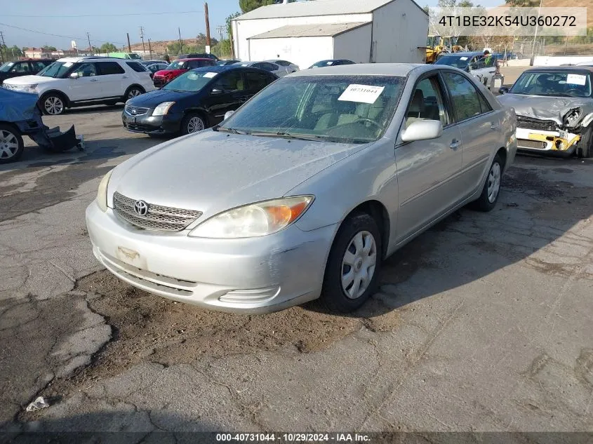 2004 Toyota Camry Le VIN: 4T1BE32K54U360272 Lot: 40731044