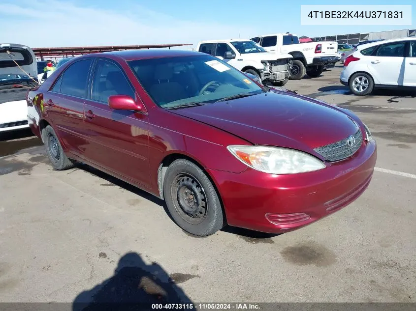 2004 Toyota Camry Le VIN: 4T1BE32K44U371831 Lot: 40733115