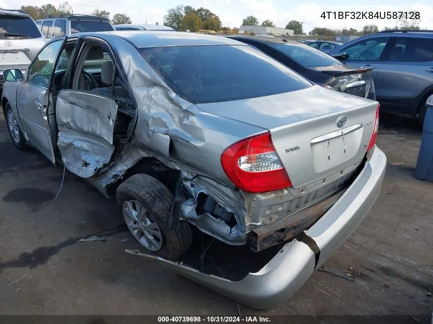 2004 Toyota Camry Le V6 VIN: 4T1BF32K84U587128 Lot: 40739698