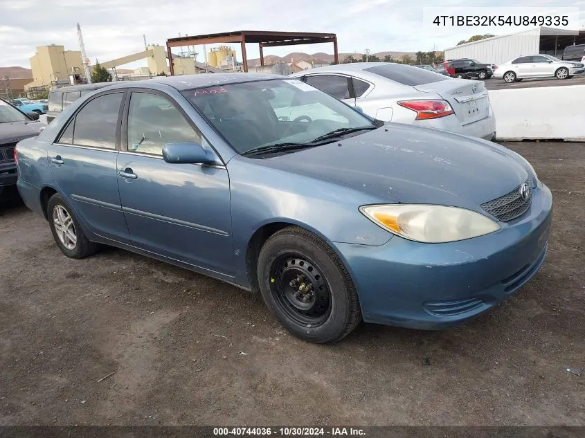 2004 Toyota Camry Le VIN: 4T1BE32K54U849335 Lot: 40744036