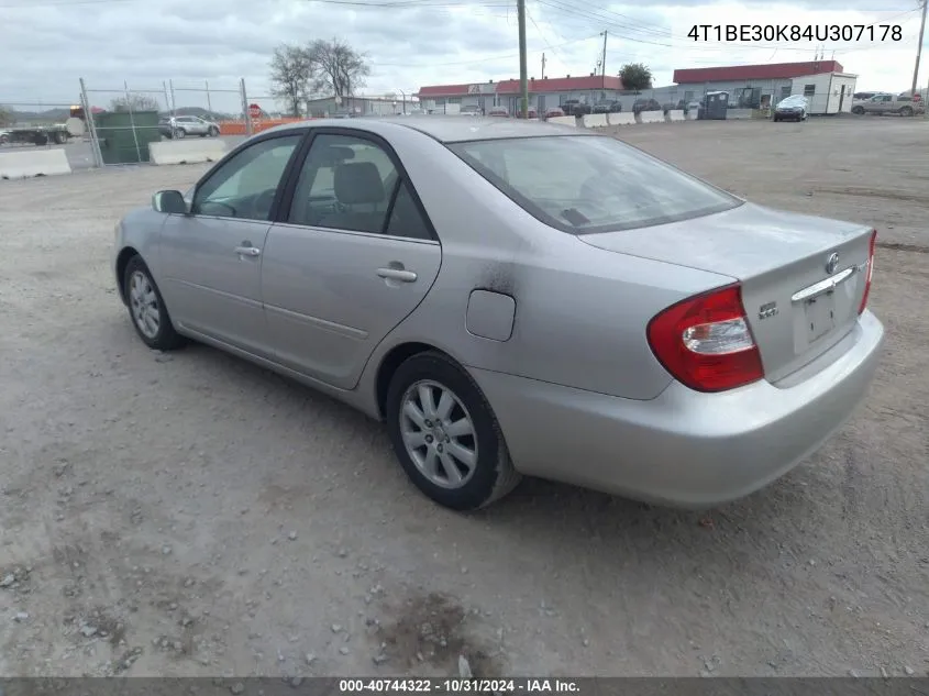 2004 Toyota Camry Xle VIN: 4T1BE30K84U307178 Lot: 40744322