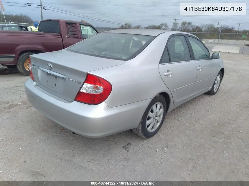 2004 Toyota Camry Xle VIN: 4T1BE30K84U307178 Lot: 40744322