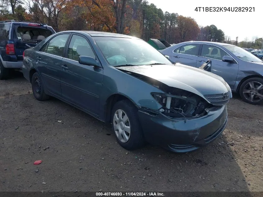 2004 Toyota Camry Le/Xle/Se VIN: 4T1BE32K94U282921 Lot: 40746693