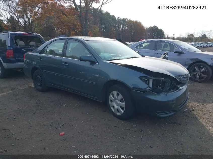 2004 Toyota Camry Le/Xle/Se VIN: 4T1BE32K94U282921 Lot: 40746693