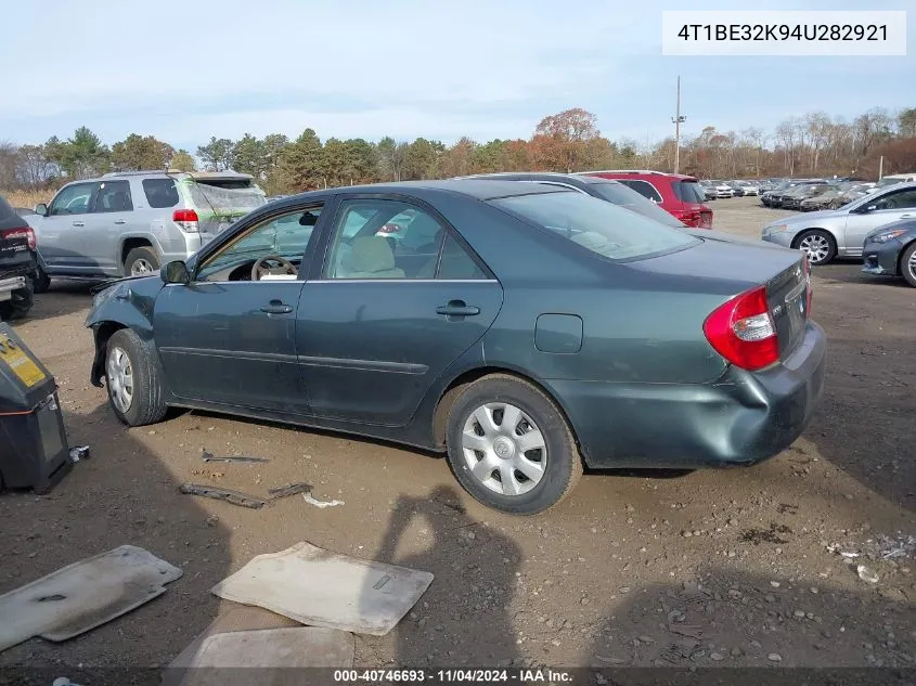 2004 Toyota Camry Le/Xle/Se VIN: 4T1BE32K94U282921 Lot: 40746693