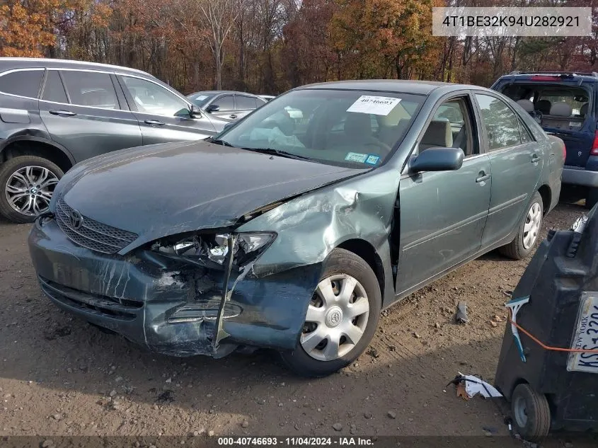 2004 Toyota Camry Le/Xle/Se VIN: 4T1BE32K94U282921 Lot: 40746693