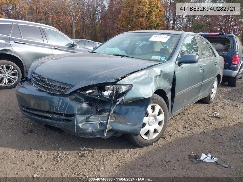 2004 Toyota Camry Le/Xle/Se VIN: 4T1BE32K94U282921 Lot: 40746693