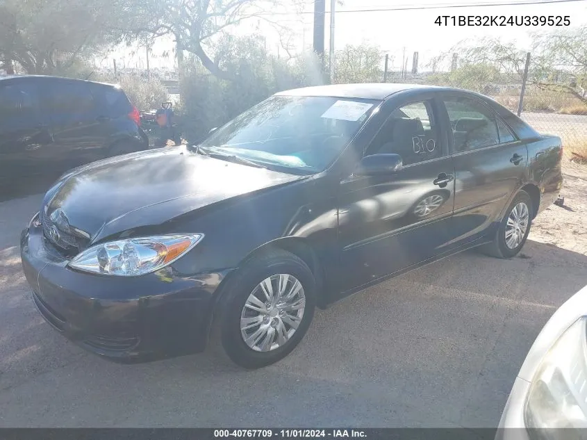 2004 Toyota Camry Le VIN: 4T1BE32K24U339525 Lot: 40767709