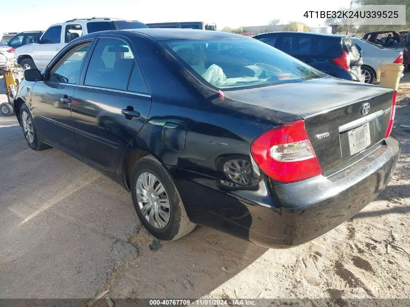 2004 Toyota Camry Le VIN: 4T1BE32K24U339525 Lot: 40767709