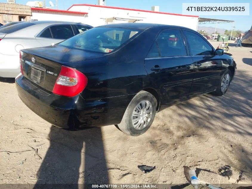 2004 Toyota Camry Le VIN: 4T1BE32K24U339525 Lot: 40767709