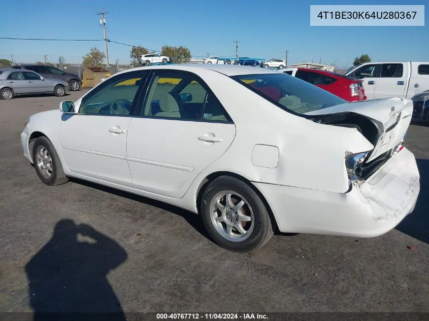 2004 Toyota Camry Le VIN: 4T1BE30K64U280367 Lot: 40767712