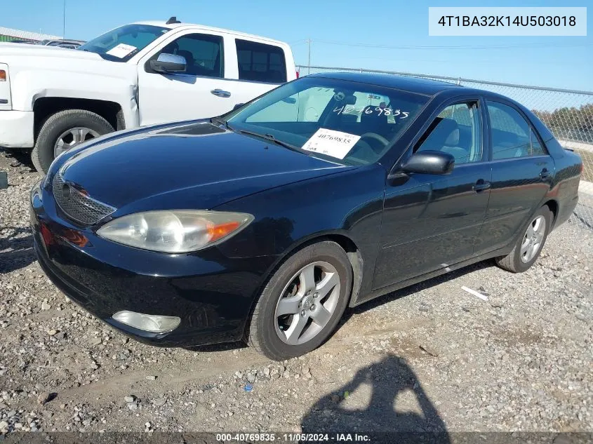 2004 Toyota Camry Se V6 VIN: 4T1BA32K14U503018 Lot: 40769835