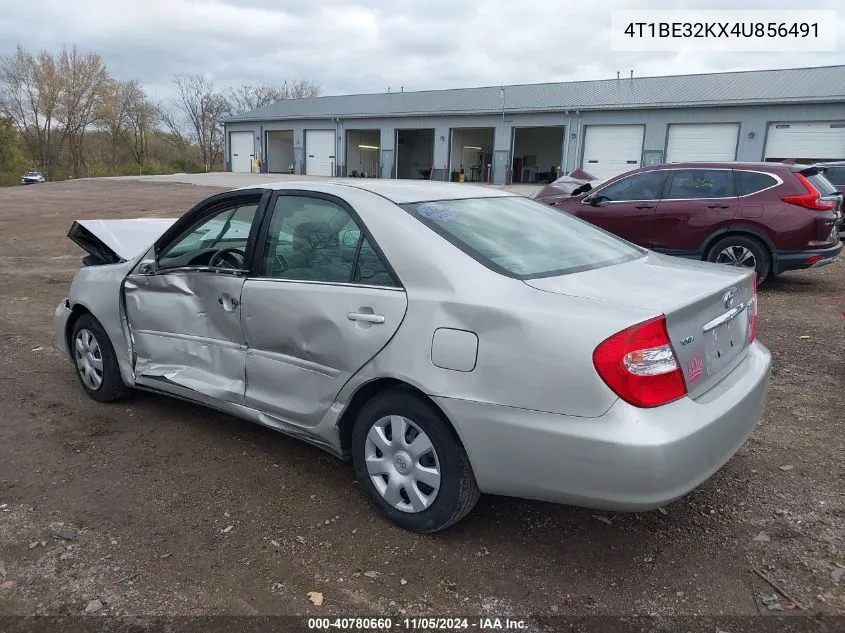 2004 Toyota Camry Le VIN: 4T1BE32KX4U856491 Lot: 40780660