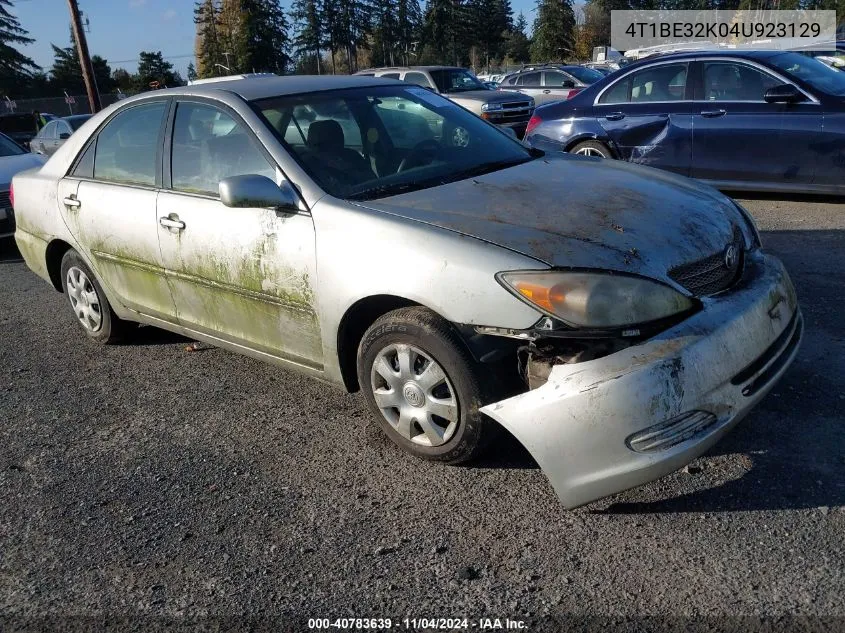 2004 Toyota Camry Le VIN: 4T1BE32K04U923129 Lot: 40783639