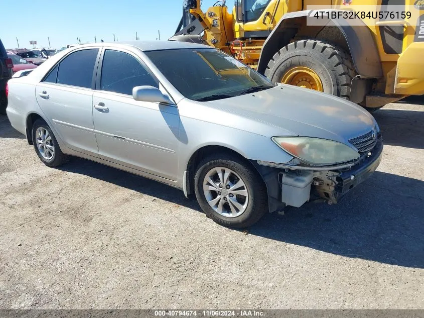 2004 Toyota Camry Le V6 VIN: 4T1BF32K84U576159 Lot: 40794674