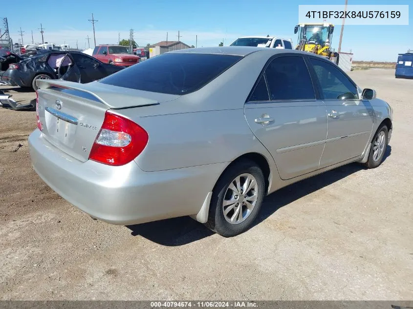 2004 Toyota Camry Le V6 VIN: 4T1BF32K84U576159 Lot: 40794674