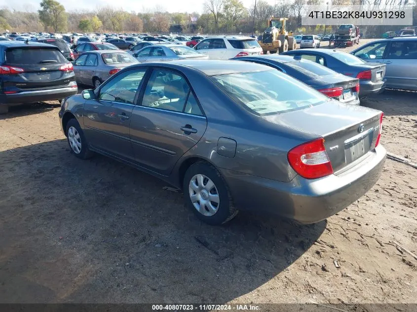 4T1BE32K84U931298 2004 Toyota Camry Le