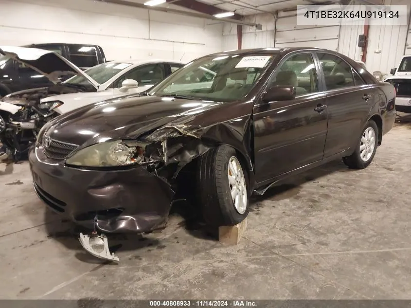 2004 Toyota Camry Se VIN: 4T1BE32K64U919134 Lot: 40808933