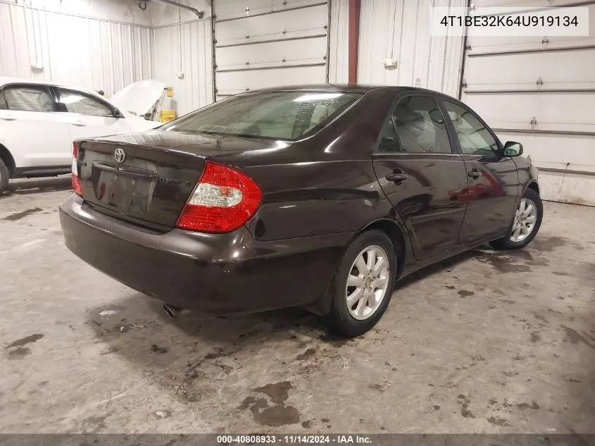 2004 Toyota Camry Se VIN: 4T1BE32K64U919134 Lot: 40808933