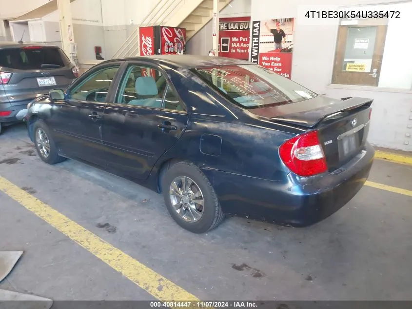 2004 Toyota Camry Le VIN: 4T1BE30K54U335472 Lot: 40814447