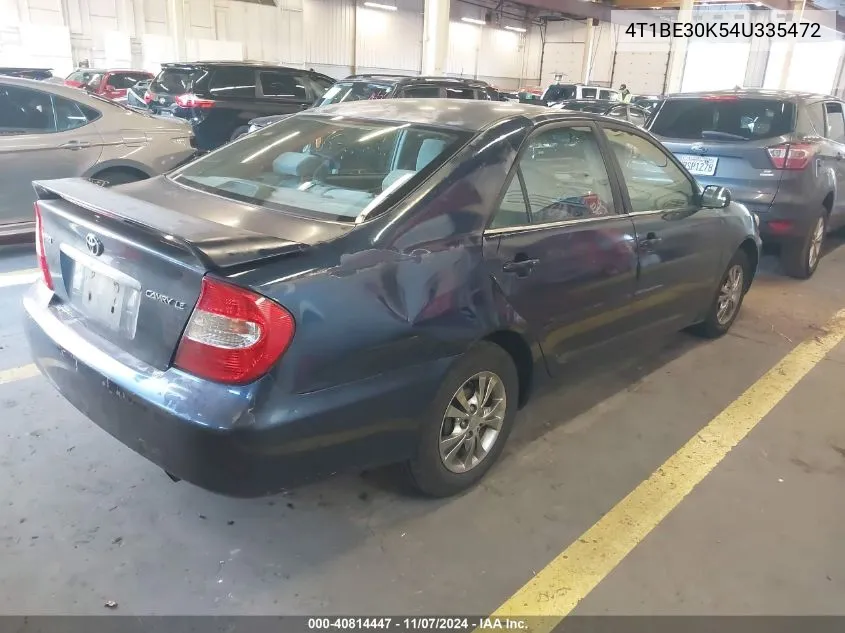 2004 Toyota Camry Le VIN: 4T1BE30K54U335472 Lot: 40814447