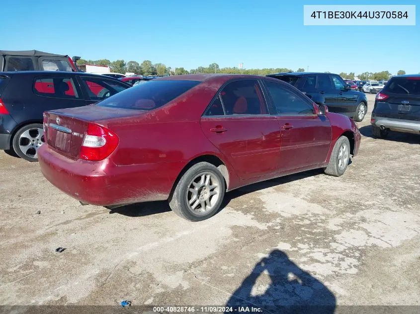 2004 Toyota Camry Le VIN: 4T1BE30K44U370584 Lot: 40828746