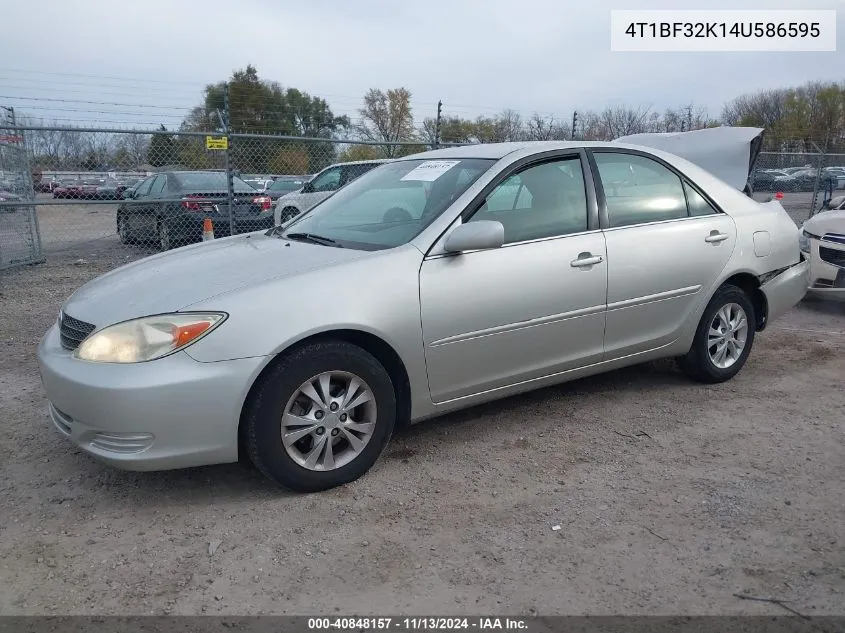 2004 Toyota Camry Le V6 VIN: 4T1BF32K14U586595 Lot: 40848157