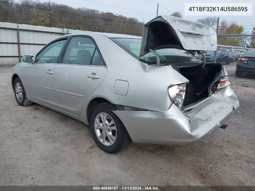 2004 Toyota Camry Le V6 VIN: 4T1BF32K14U586595 Lot: 40848157