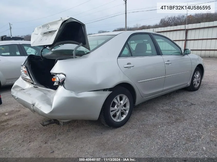 2004 Toyota Camry Le V6 VIN: 4T1BF32K14U586595 Lot: 40848157